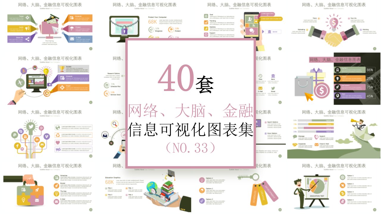 40页 NO.033 金融信息可视化、网络PPT图表