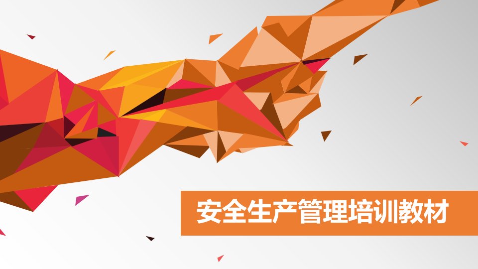 安全生产管理培训教材 PPT课件